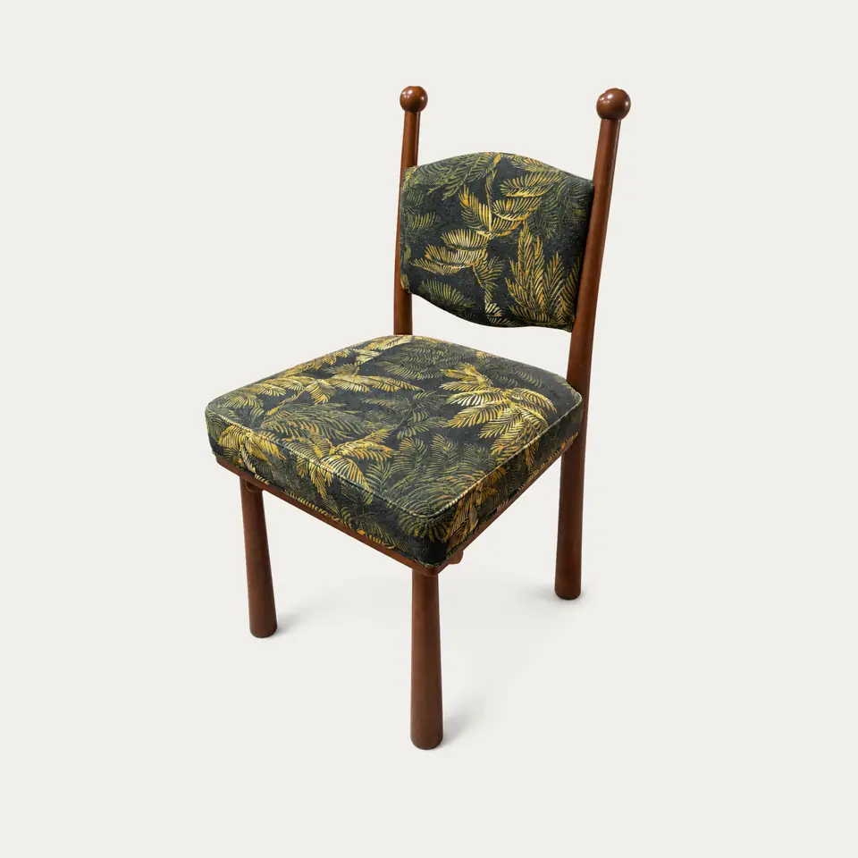 Manly Palm-Print Post Chair