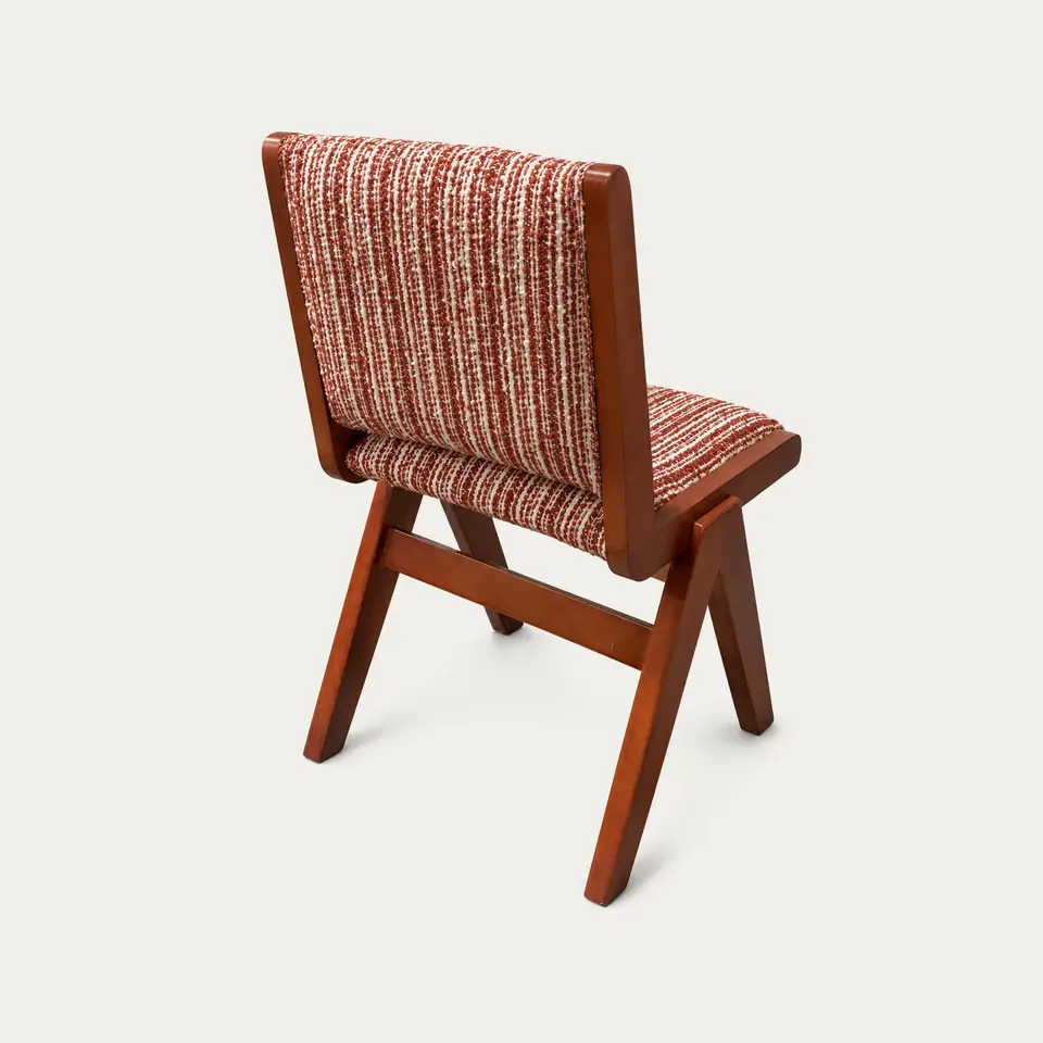 Marrickville Rust Stripe Side Chair view 2