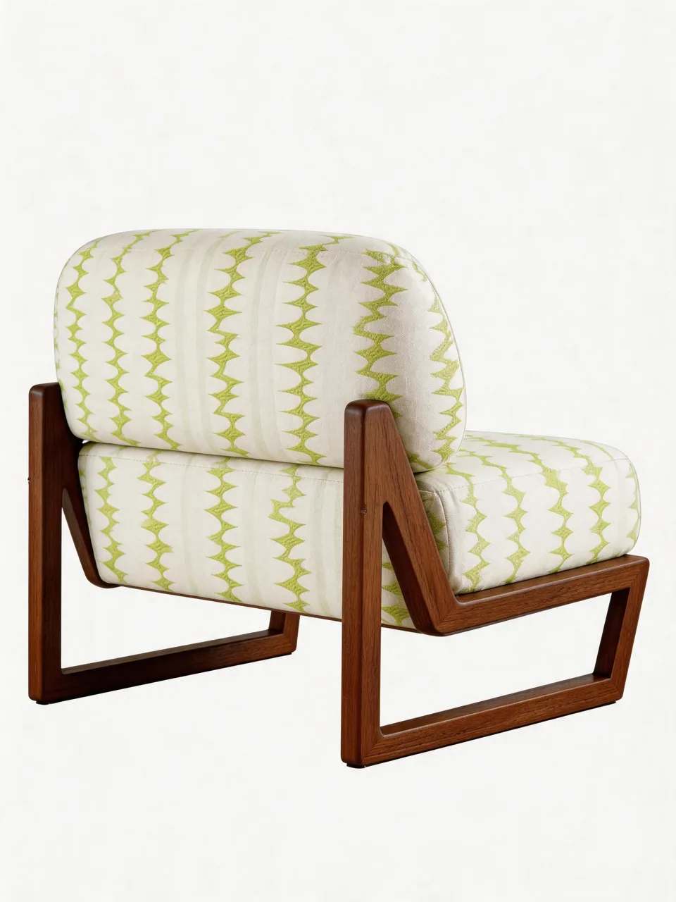 Orange Zigzag Sled Chair