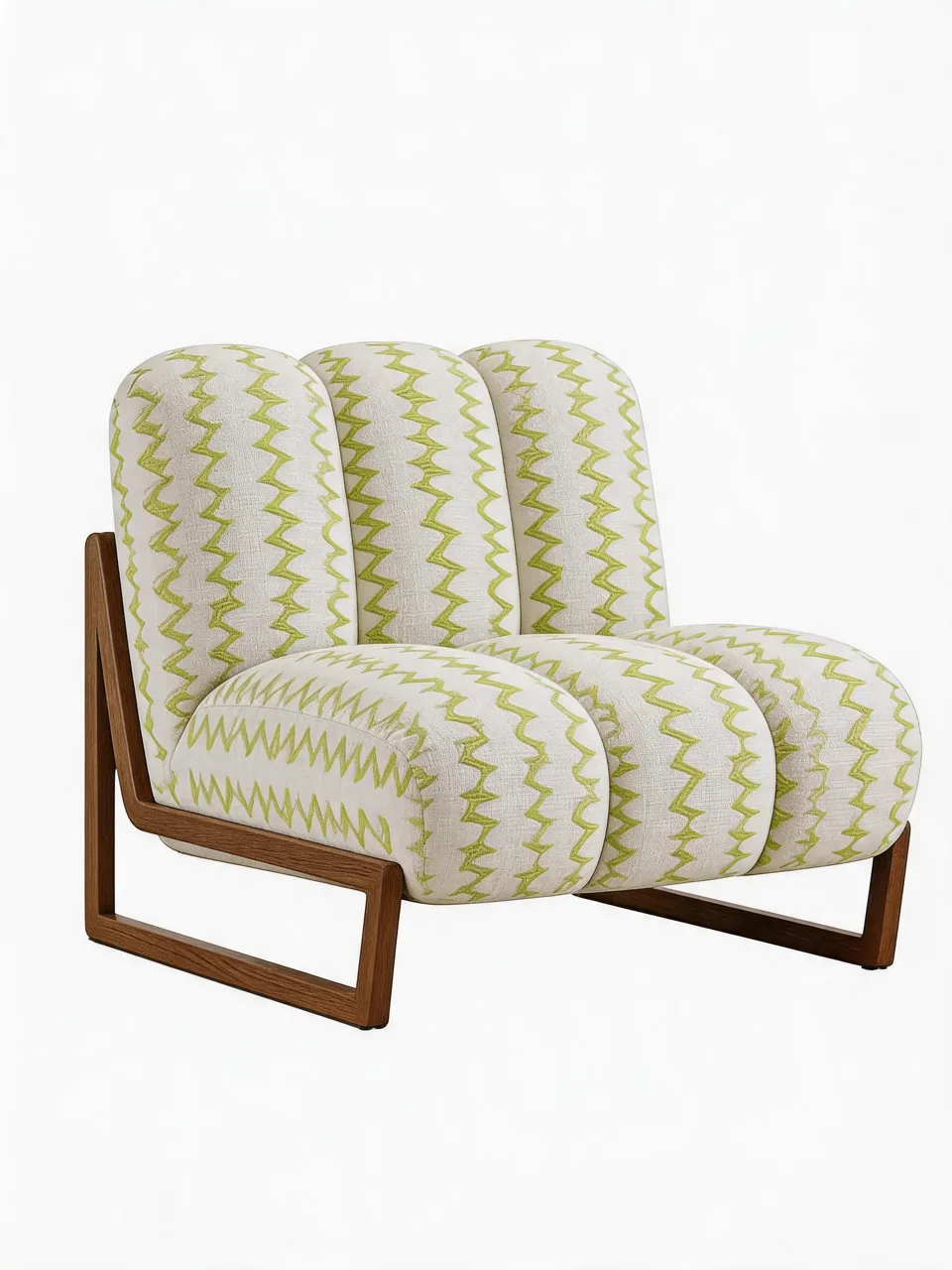 Orange Zigzag Sled Chair view 2