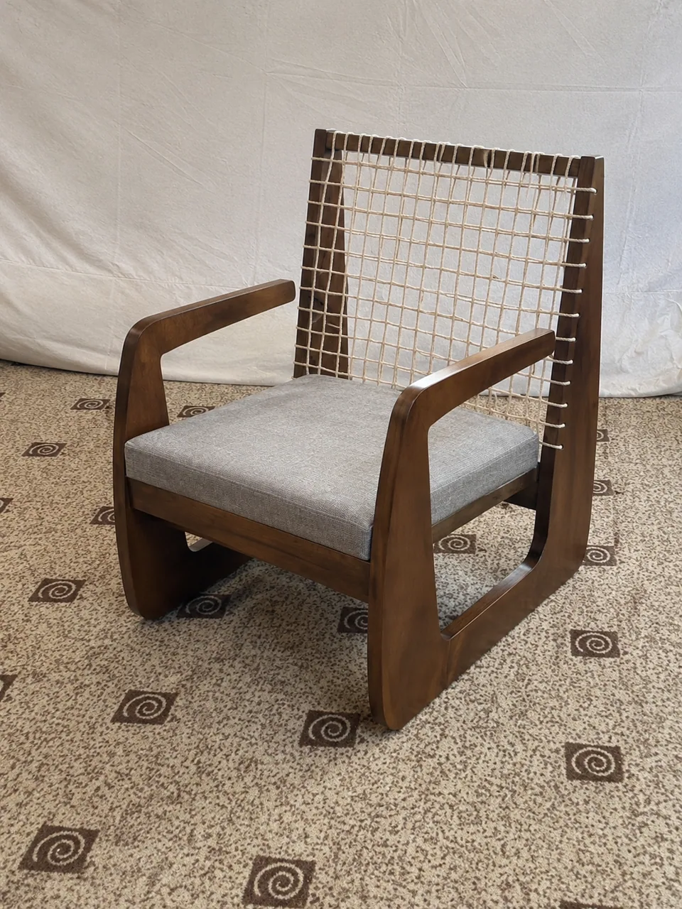 Yarra Rope-Back Sled Armchair view 3